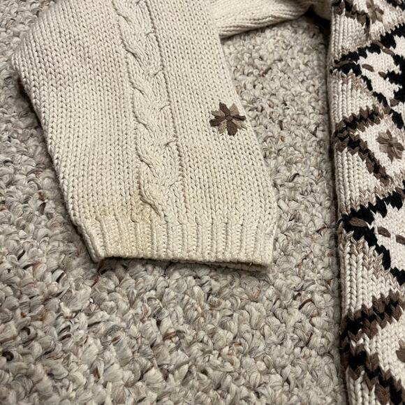 Vintage Paul Harris Embroidered Knit Sweater Sz L Textured Patchwork Grandmacore - Picture 7 of 8